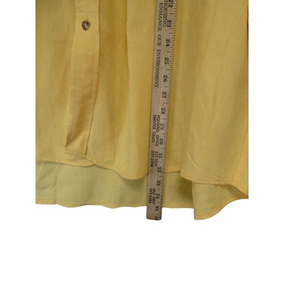 Tommy Hilfiger‎ Mens Long Sleeve Button Up Shirt XL Beige Stripe Linen Blend - Picture 8 of 10